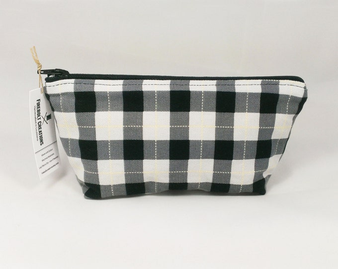 Plaid Toiletry Bag Canvas Dopp Bag for Men Buffalo Plaid Canvas Shaving ...