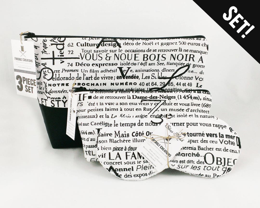 French Toiletry Bag Set Canvas Dopp Bag Mens Shaving Bag Make Etsy