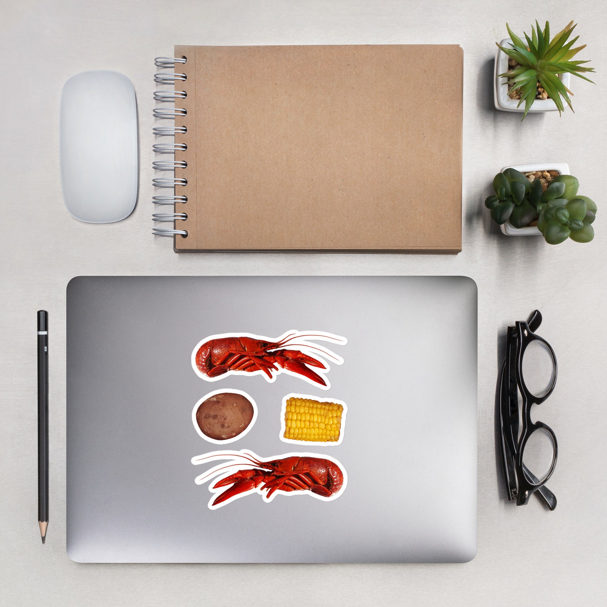 Crawfish Stickers, Cajun Food Stickers, Louisiana Stickers, New Orleans ...