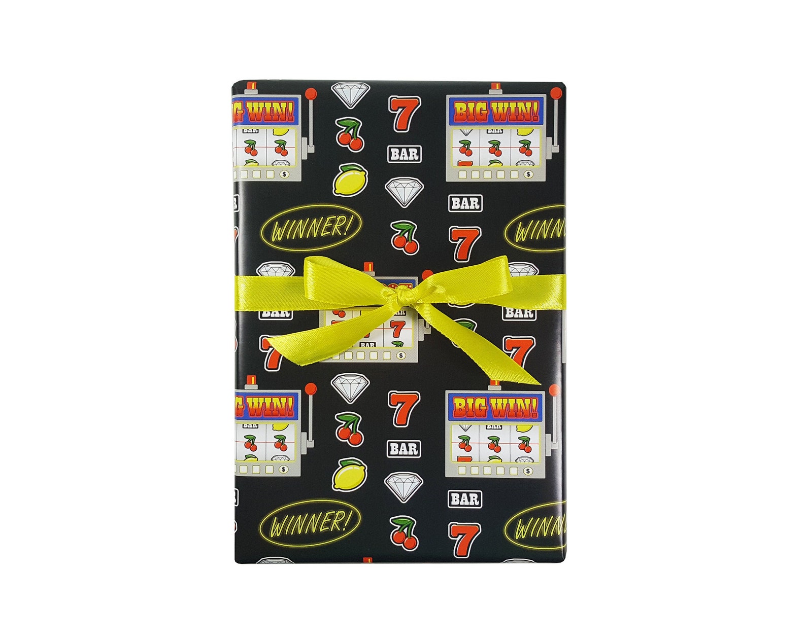 Casino Wrapping Paper Slot Machine Gift Wrap Las Vegas Poker Etsy