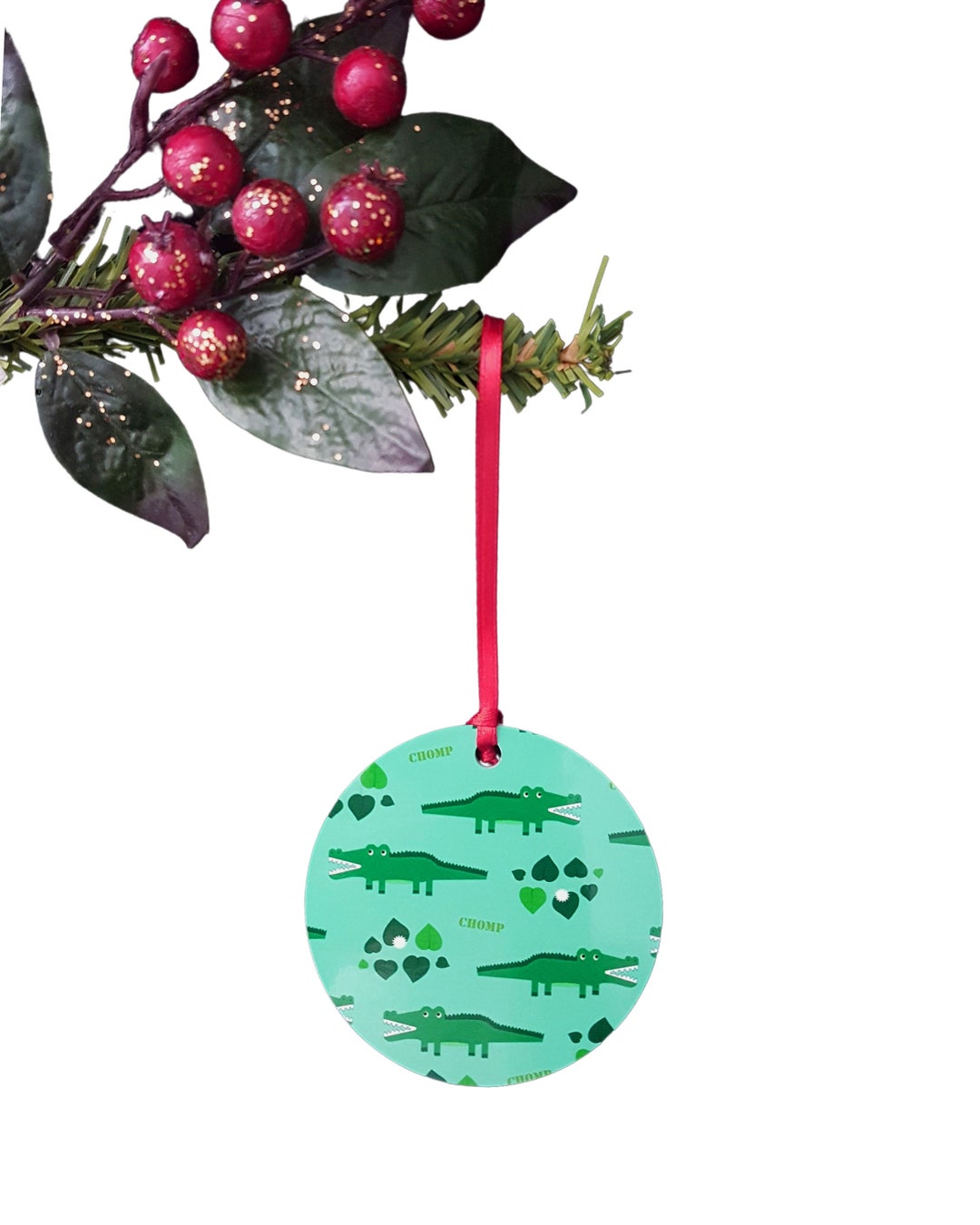 Alligator Ornament, Gator Christmas Ornament, Crocodile, Florida, Cajun