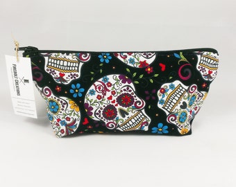 Sugar Skull Toiletry Bag sugar skull bathroom sugar girl skull cute halloween gifts sugar skull bags dia de los muertos day of the dead bag