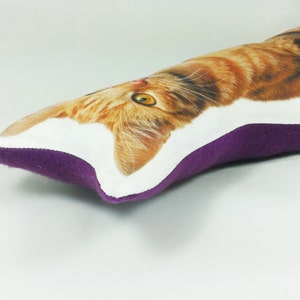 Orange Cat pillow cat lover gift pet pillow stuffed cat lady funny gift white elephant gift plush tabby cat mom image 3