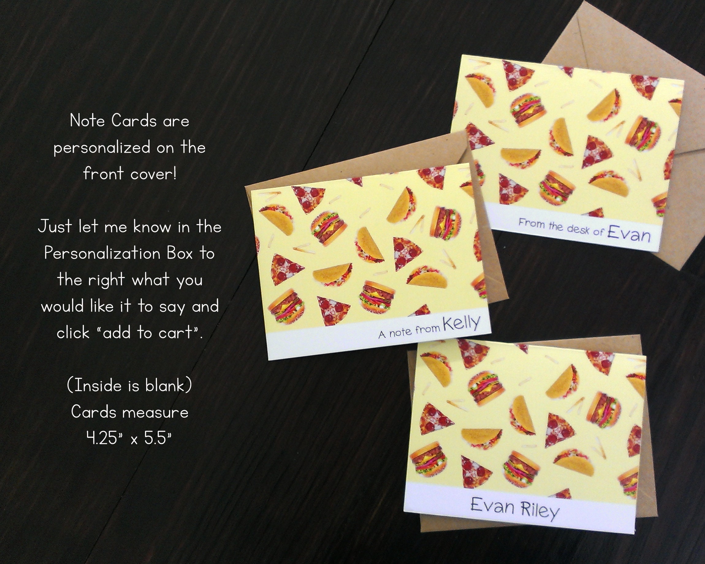 Pizza Letter Writing Set Taco cute stationary set personalized Etsy