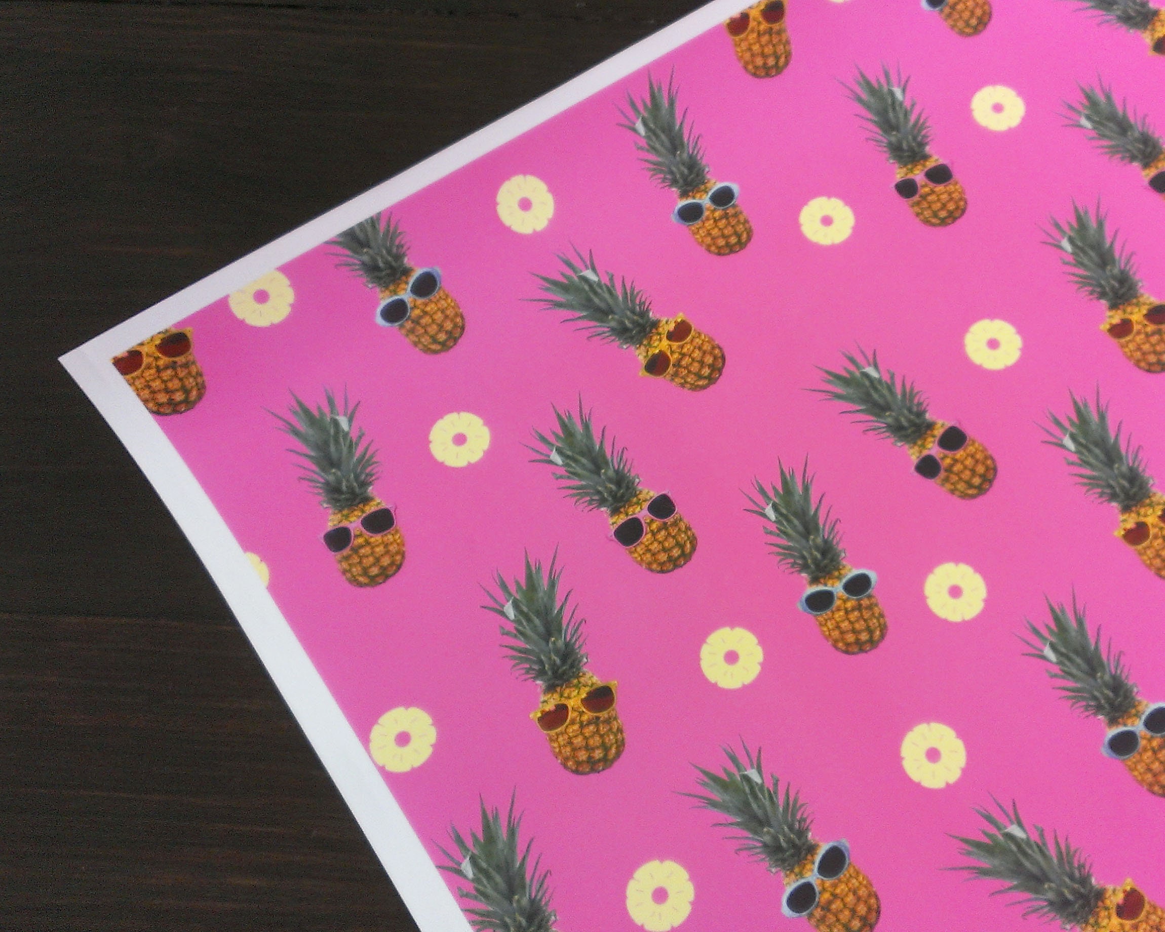 Pineapple Gift Wrap Pink Pineapple Gifts Gift Wrapping Paper - Etsy