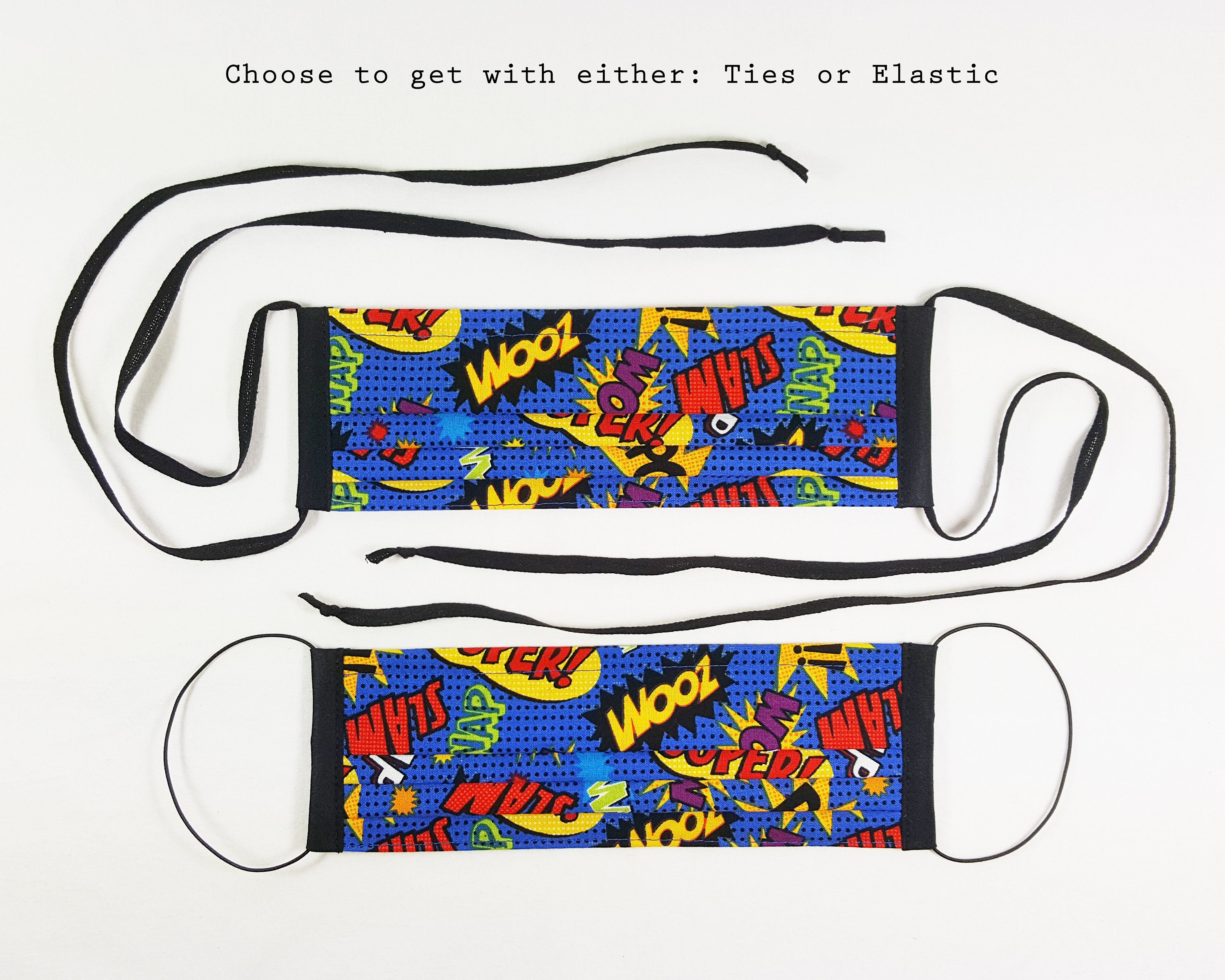 Superhero Kids Face Mask Comic Book Washable Adult Mouth Mask Etsy