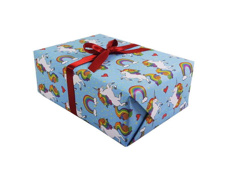 Unicorn Wrapping Paper Rainbow Gift Wrap Unicorn Party Unicorn Etsy