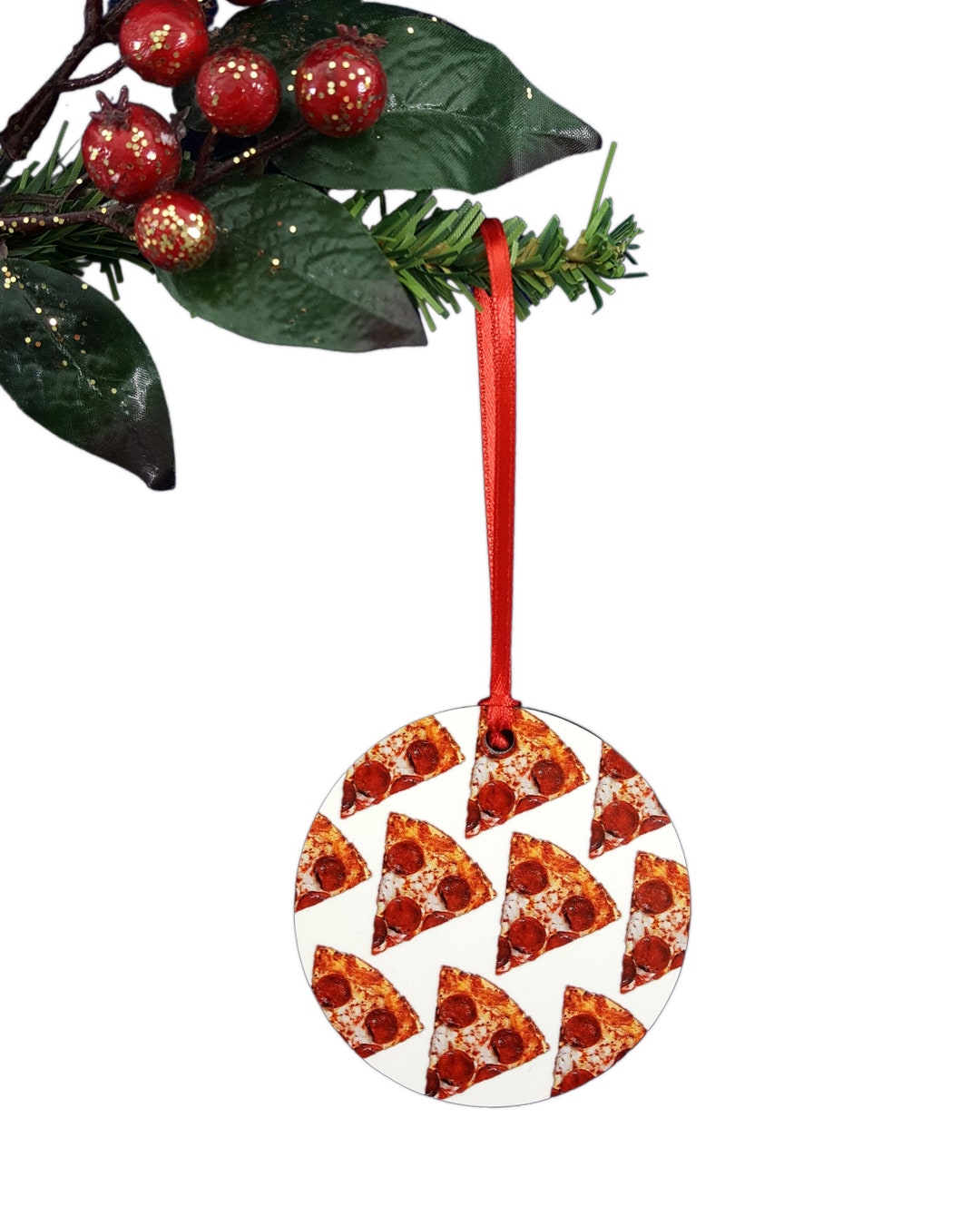 Pizza Christmas Ornament, Foodie Gift for Pizza Lover, Pizza Party