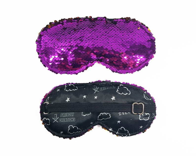 Sequins Sleep Mask color changing eye mask mardi gras purple Etsy