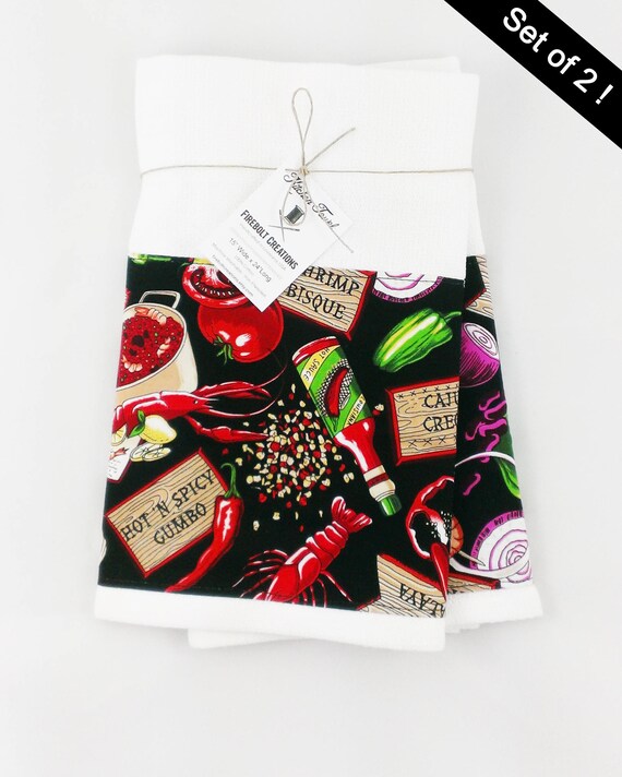 Cajun Kitchen Towel Nola Gift Cajun Decor Louisiana Gift New Etsy