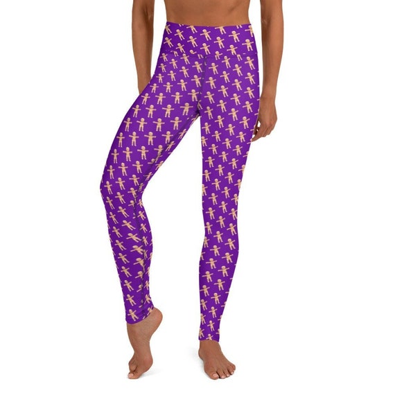 Mardi Gras Leggings King Cake Baby Pink Puple Louisiana Yoga