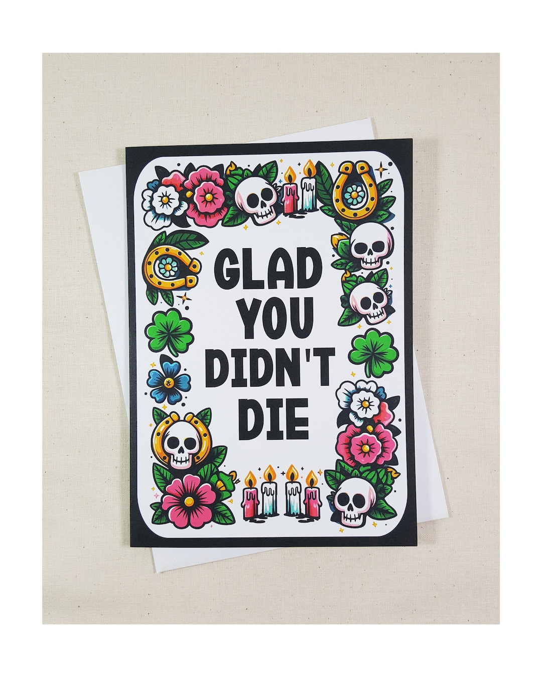 Funny Greeting Card, Glad You Didn't Die, Birthday Card, Cancer Survivor,  Surgery, Get Well Soon, Semicolon, Encouragement, Suicide Survivor - Etsy, image size:1080x1350