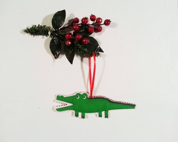 crocodile christmas ornament