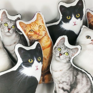 Gray Tabby Cat Pillow: Stuffed Animal Cat Lover Gift image 6
