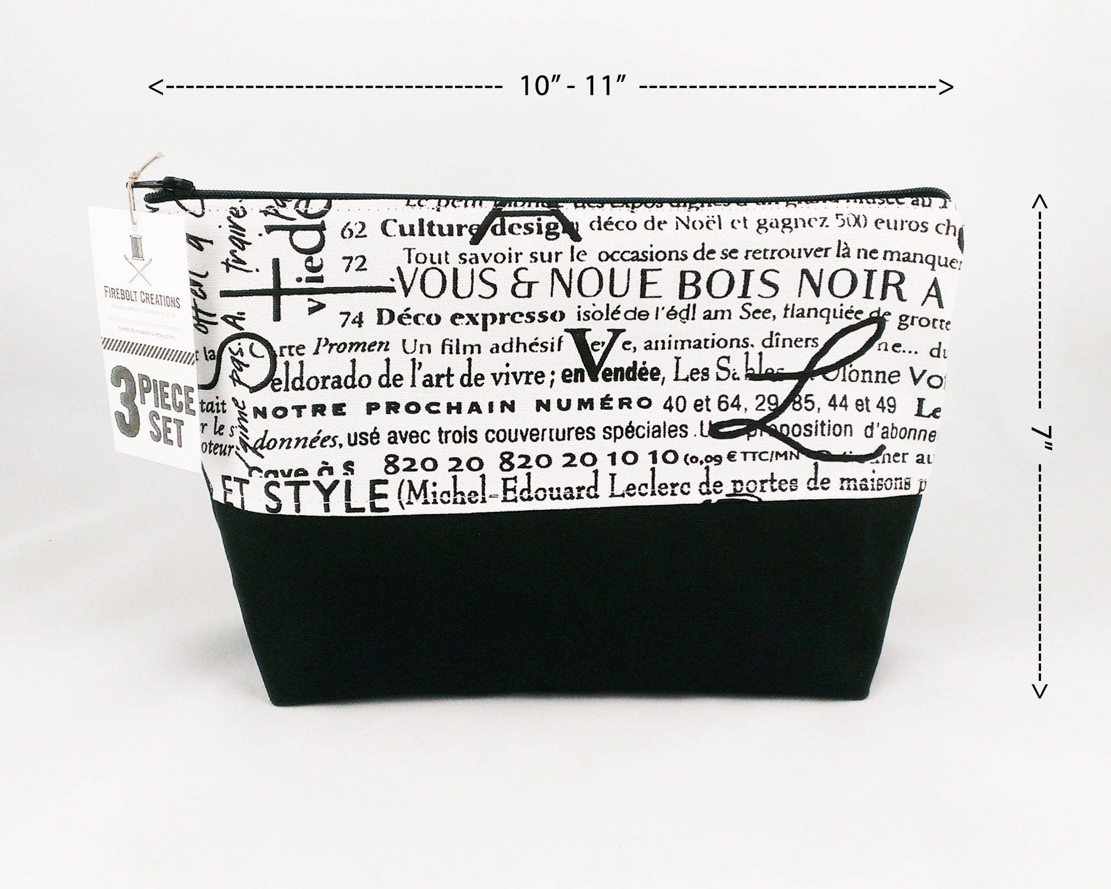 French Toiletry Bag Set canvas dopp bag mens shaving bag make Etsy
