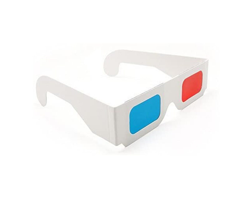 3D Glasses, red blue, anaglyph, movie, red cyan image 1