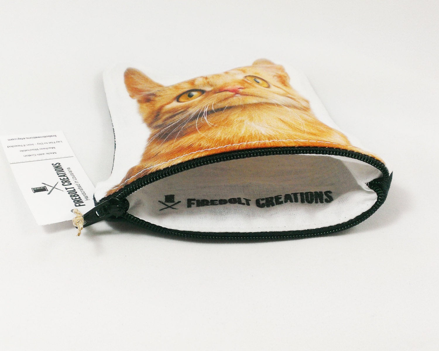 Orange Cat Zipper Pouch Large cat gifts for women cat lover Etsy
