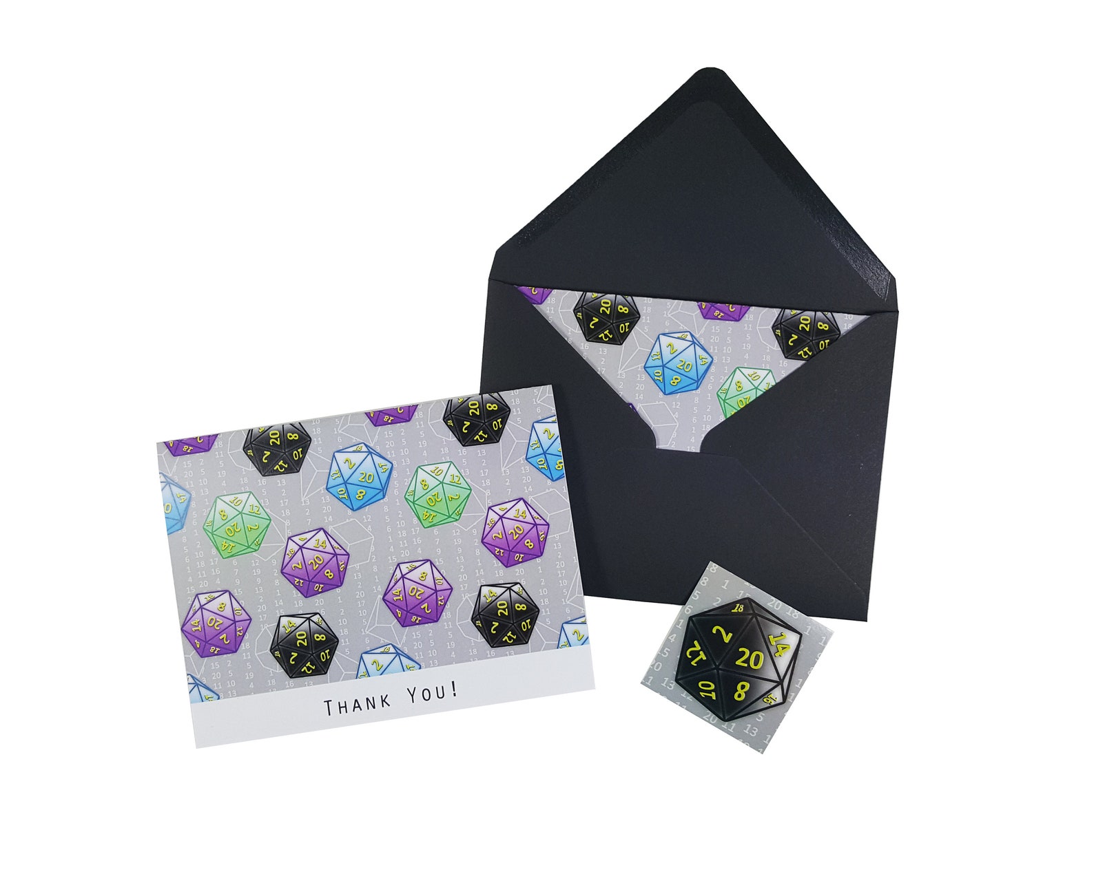 D20 Stationary Polyhedral Dice Invitations Dnd Dice Thank You - Etsy