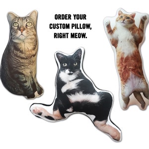 Custom Pet Pillow Custom Cat Pillow best cat lover gifts shape cat plush pillow dog photo dog pillow pet photo pillow pet loss cat lady gift image 7