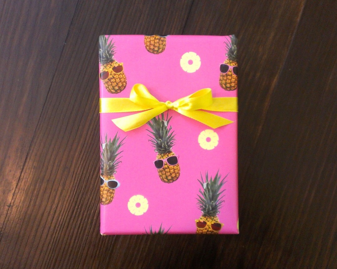Pineapple Gift Wrap Pink Pineapple Gifts Gift Wrapping Paper Party ...