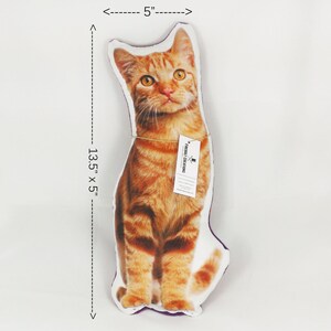 Orange Cat pillow cat lover gift pet pillow stuffed cat lady funny gift white elephant gift plush tabby cat mom image 4