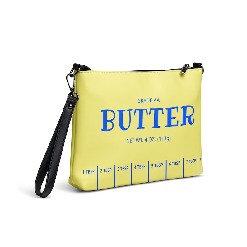 Butter Purse, funny Crossbody bag, novelty purse, butter gift woman, Foodie Gift, Baker Gift, Chef Gift, small crossbody bag, wristlet strap