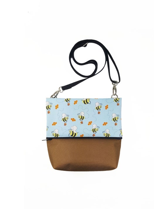 Cheetah Print Bumble Bee Crossbody Bag