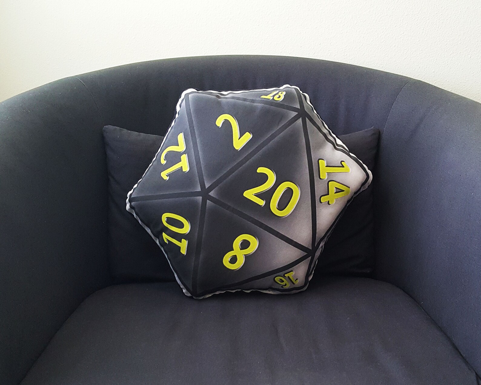 D20 Dice Pillow polyhedral dice cushion geek home decor gaming Etsy