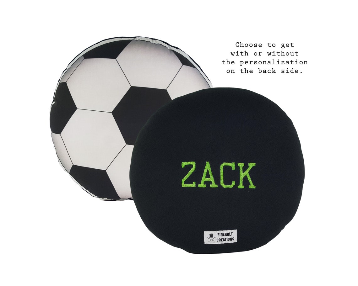 Soccer Ball Pillow Personalized Pillow Soccer Team Gifts Etsy