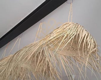 Boho straw Doum ceiling light