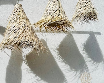 Boho straw Doum ceiling light