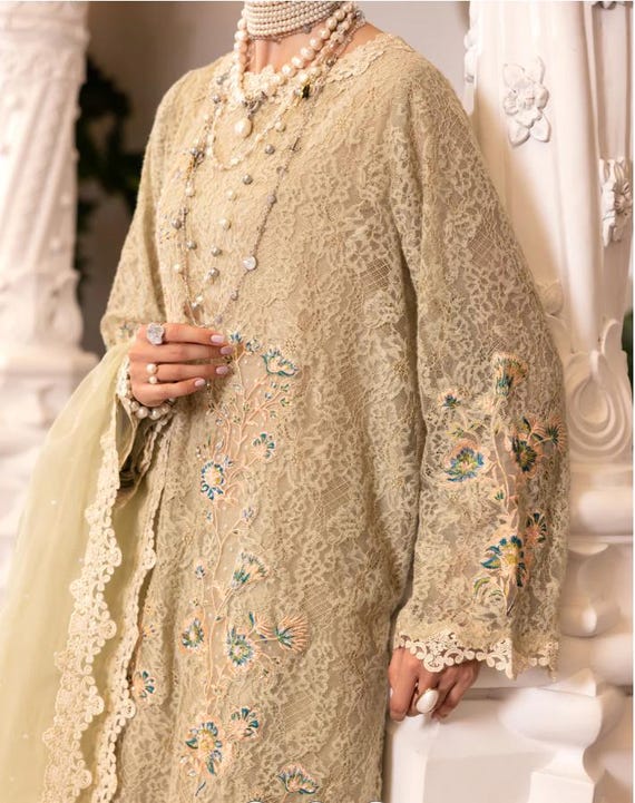 pistachio green pakistani dress Pistachio Green Pakistani Salwar Kameez Dupatta Suit XLARGE