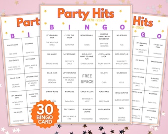 Bingo Musical de Sucessos para Festa | Jogo de Bingo Musical para Imprimir | 30 Cartelas de Bingo Exclusivas | Playlist do Spotify | Jogo para Festas | Noite de Jogos em Família |