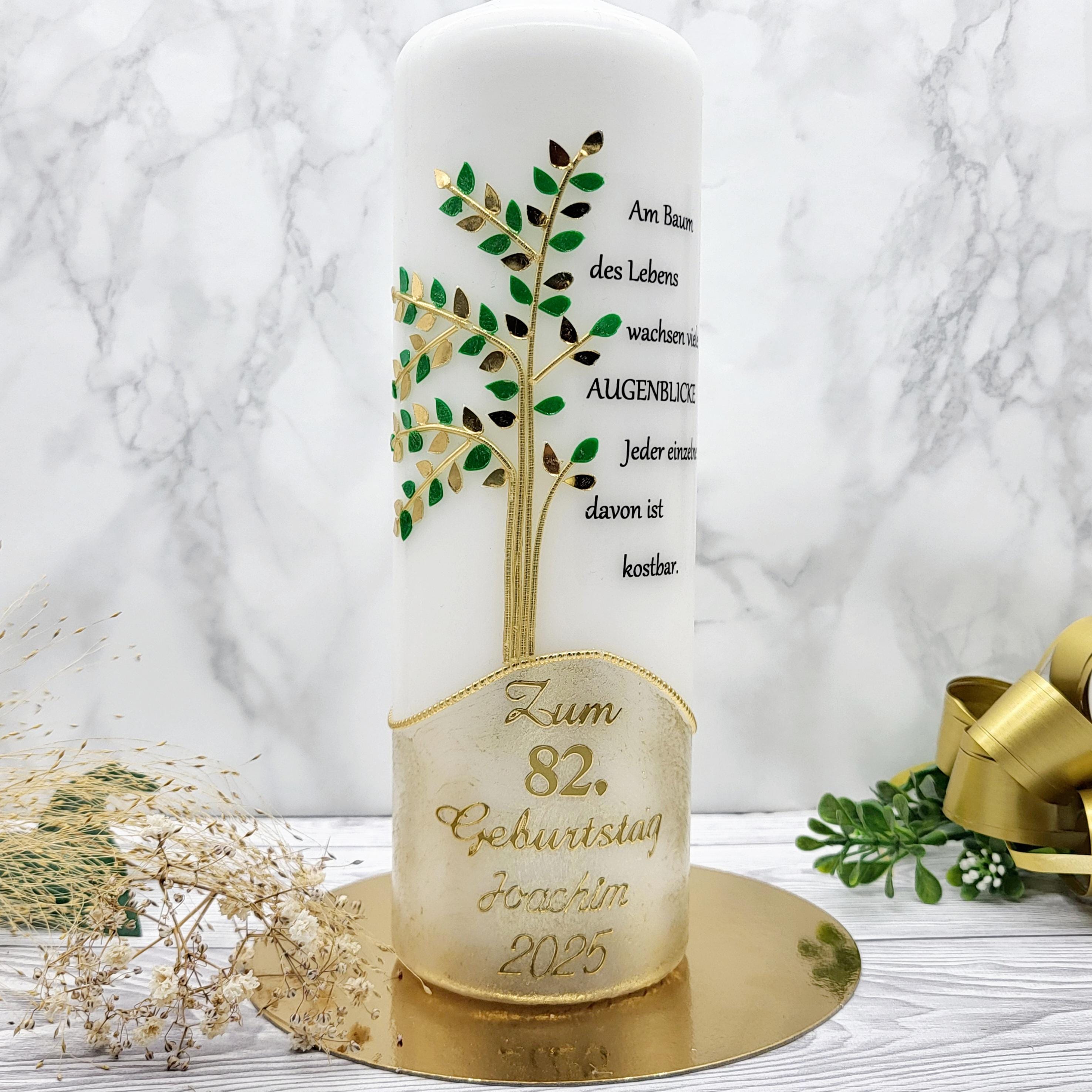 Geburtstagskerze GT-40 alle Jahreszahlen in vers. Farben inkl. Namen und Datum - HANDARBEIT- Geburtstagsgeschenk, Tischdeko, Jubiläum