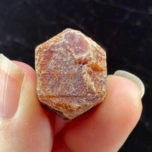 Natural Ruby Crystal Specimen, Hexagonal Corundum with Bright Red Fluorescence