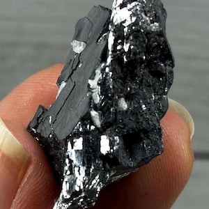 Galena Crystal Specimen 22g from Madan Bulgaria, Metallic Mineral with Mirror Luster