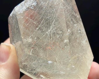 Silver Rutilated Quartz Tower | Polished Freeform Crystal (228g)