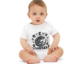 Dinosaur Baby Onesie | Funny Infant Bodysuit in Soft Cotton