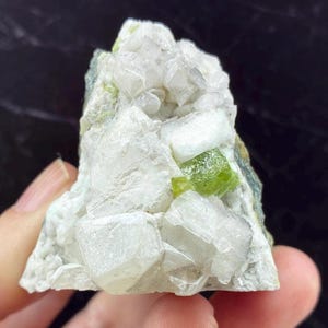 Natural Tourmaline Specimen, Green Elbaite on Cleavelandite Matrix from Pakistan