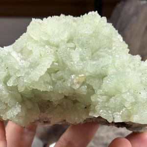Prehnite Cluster with Mint Green Rosettes, 448 g Natural Collector Specimen
