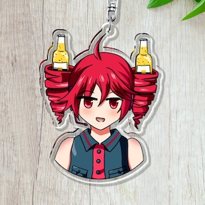 Kasane Teto Keychain: Kasane Beerto, Double Sided, 2 Inches
