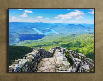 Lake Placid Overlook - photographie de paysage - nord de l'État de New York - montagnes Adirondack - art mural - téléchargement immédiat - affiche imprimable