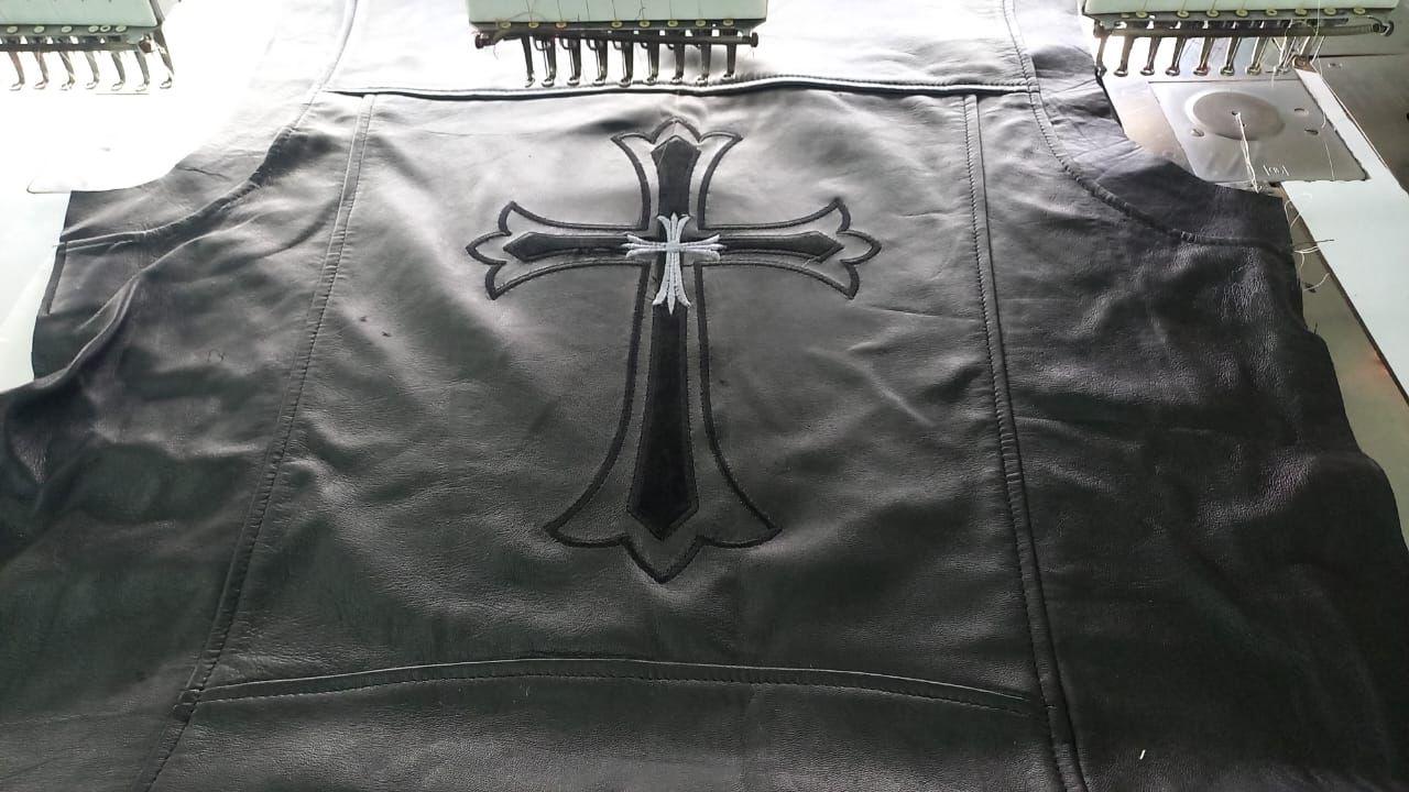 Chrome Hearts Inspired Black Leather Vest - Etsy Denmark