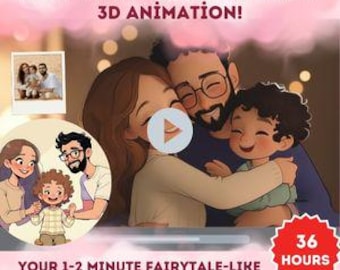 Personalized animation video, 3d animated character, Turn your memories into animation, Pixar style, Disney Inspired
