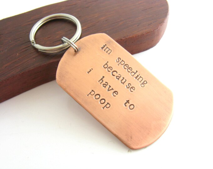 Funny Key Chain Poop Keychain I'm Speeding Funny Key Chain Etsy