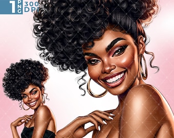 Black Woman Smile, Black Women, Png Black Girl, Black Girl Magic, Afro Woman, Melanin Queen, Black Girl Magic, Sublimation
