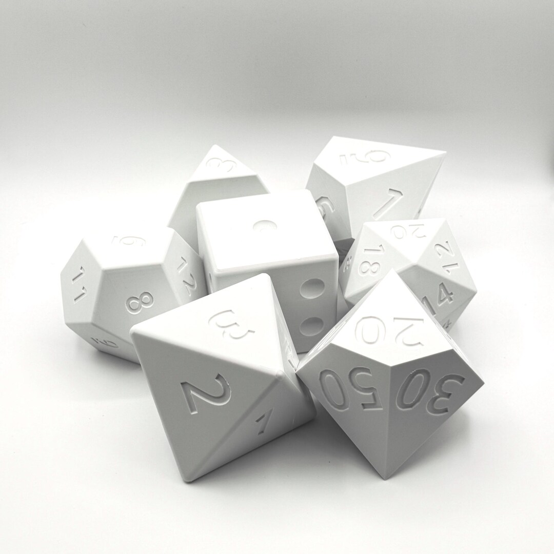 Dd Set Large White D&D Dice Set | 4