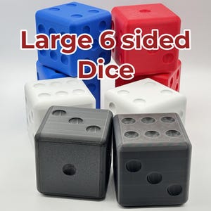 Large 6 sided dice | 4" sized dice | d6 D&D dice | Fun for kids and adults!
