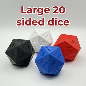 Großer 20er Würfel | 10cm großer Würfel | d20 D&D Würfel | Ein Spaß für Kinder und Erwachsene!