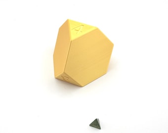 Special Edition - Gold Large 4 sided dice | 4" sized dice | d4 D&D dice | Fun for kids and adults!